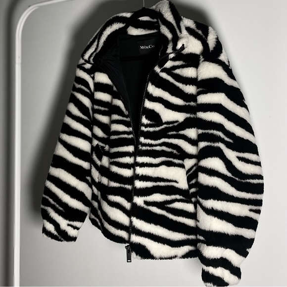 Zebra Wool Teddy Jacket - Picture 1 of 8